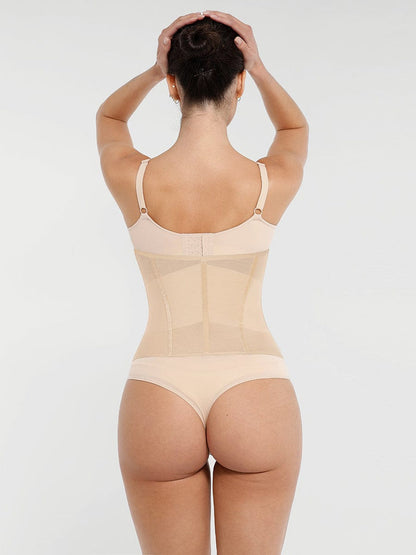 Cinta Modeladora em Mesh Respirável com 7 Barbatanas de Aço