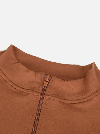 Body Sem Costuras de Manga Comprida com Fecho Fio Dental