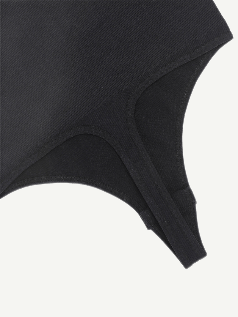 Seamless Crossover Halter Thong Bodysuit