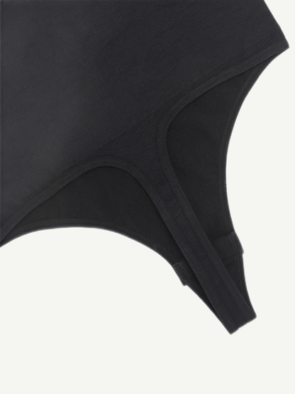 Seamless Crossover Halter Thong Bodysuit