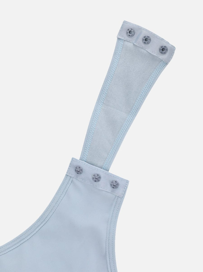 Square-Neck Short-Sleeve Tummy Control Bodysuit