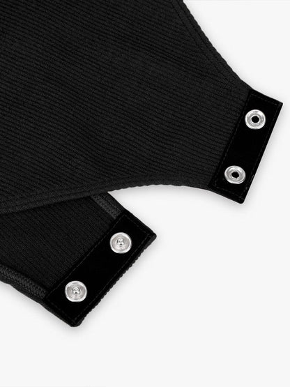 Seamless Ribbed Zip Front Sleeveless Briefs Bodysuit