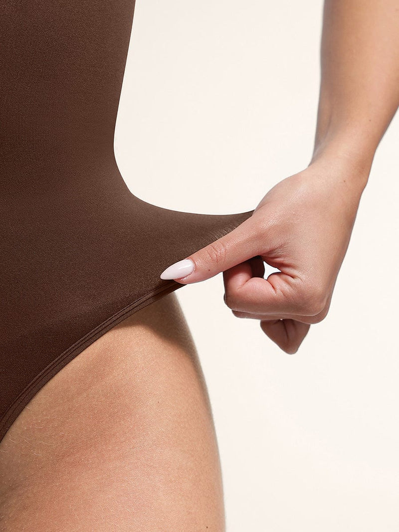 Body de soporte para el pecho con escote pronunciado sin costuras y clips en el interior