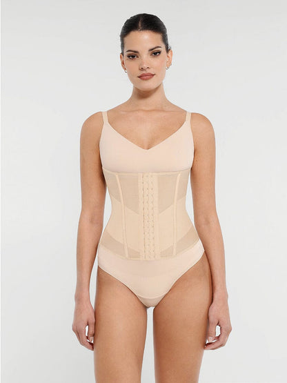 Cinta Modeladora em Mesh Respirável com 7 Barbatanas de Aço