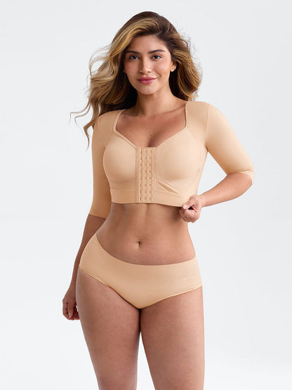 Top Pós-Cirúrgico com Suporte ao Peito e Compressão nos Braços