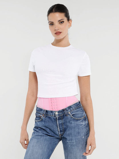 Cinta Modeladora em Mesh Respirável com 7 Barbatanas de Aço