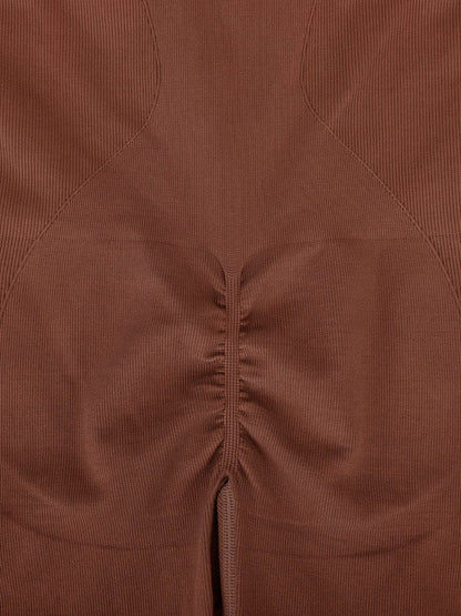 Seamless Zip Front Full-Length Racerback 2-in-1 Sport Shaping Jumpsuit