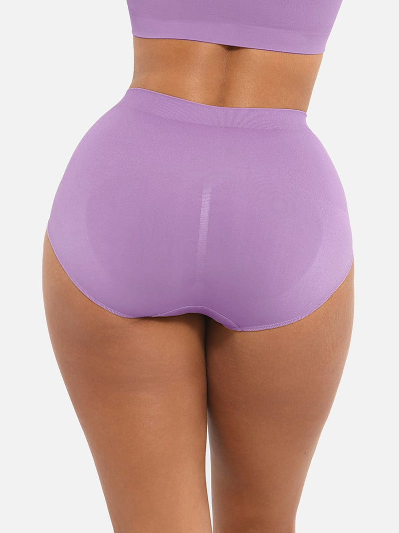 Cueca Modeladora Sem Costuras de Cintura Alta com Efeito Push-Up