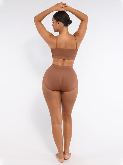 Cueca Modeladora Sem Costuras de Cintura Alta com Efeito Push-Up