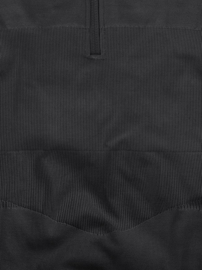 Seamless Zip Front Full-Length Racerback 2-in-1 Sport Shaping Jumpsuit