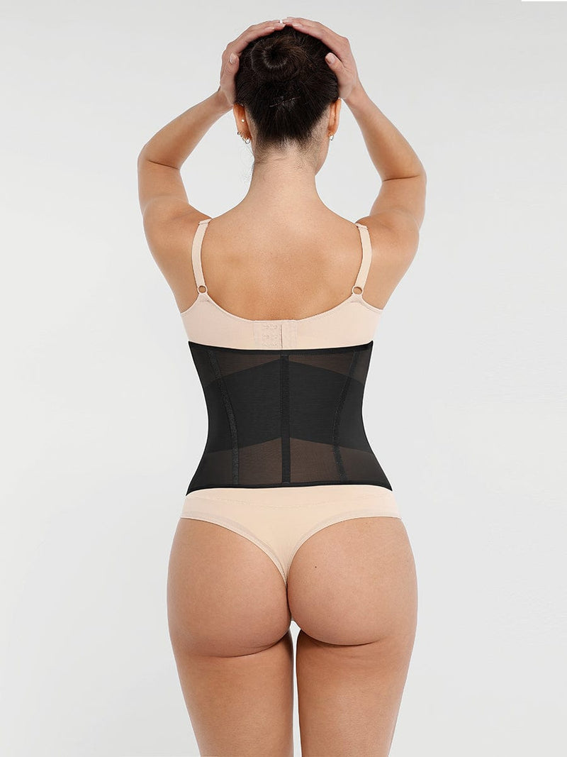 Cinta Modeladora em Mesh Respirável com 7 Barbatanas de Aço