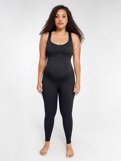 Seamless Eco-friendly Back Lifting Abdominal Supports Maternity Catsuit Jumpsuit