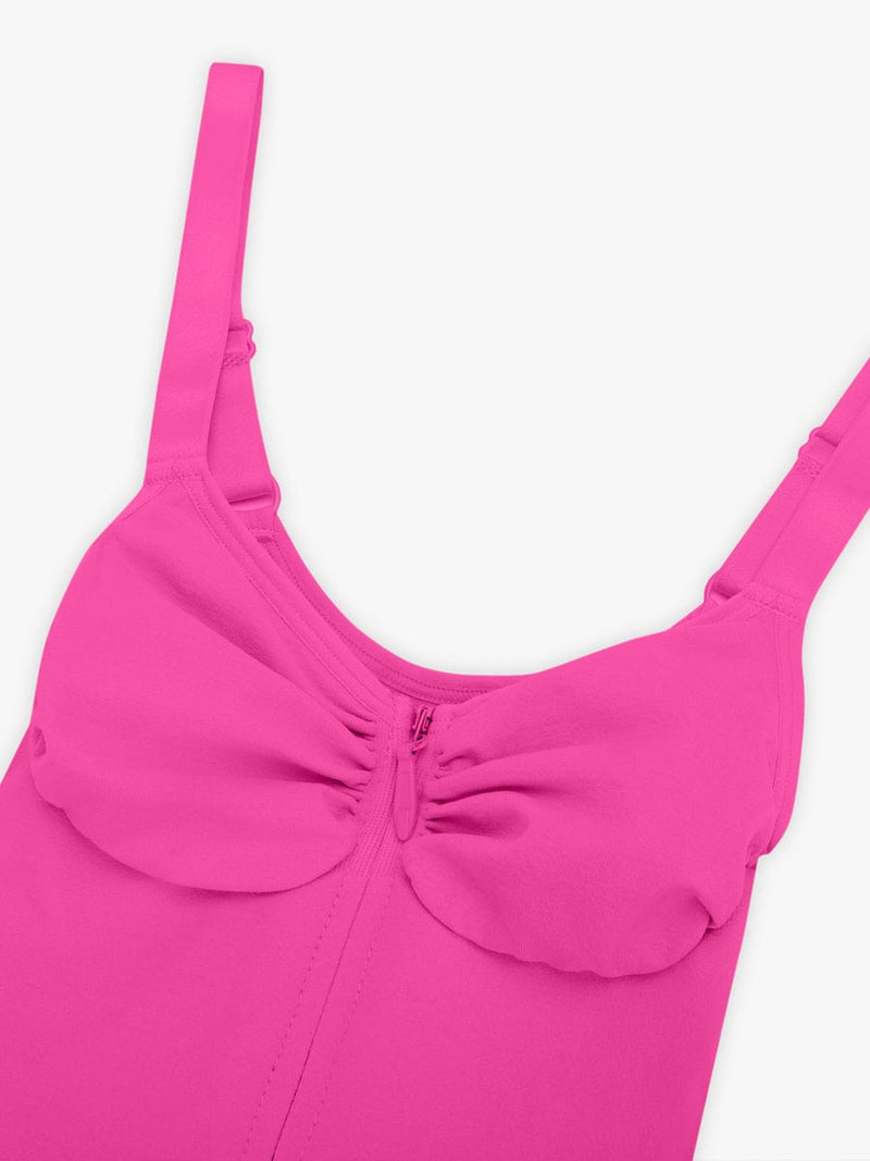 Body de soporte para el pecho con escote pronunciado sin costuras y clips en el interior