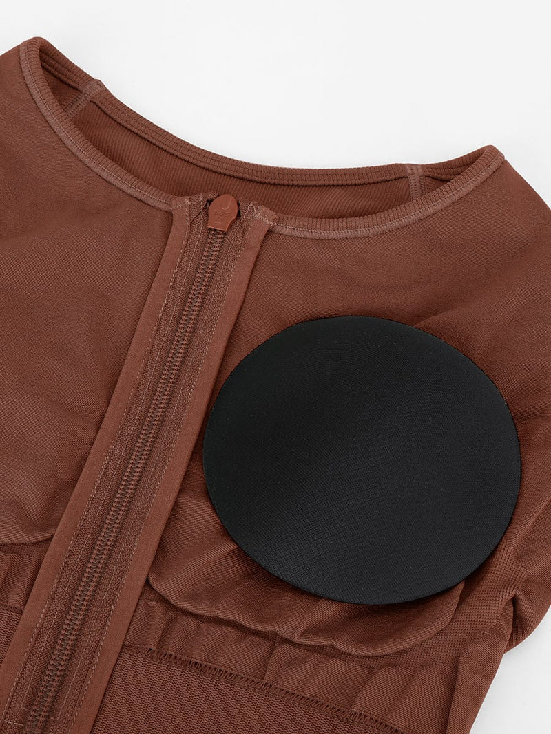 Seamless Zip Front Full-Length Racerback 2-in-1 Sport Shaping Jumpsuit