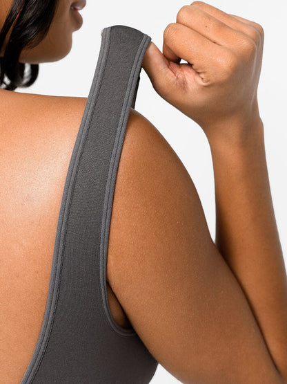 Round Neck Seamless Sexy U Back Shape Shapewear with Removable Cups