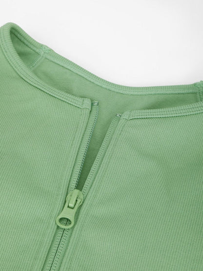 Seamless Zip Front Full-Length Racerback 2-in-1 Sport Shaping Jumpsuit