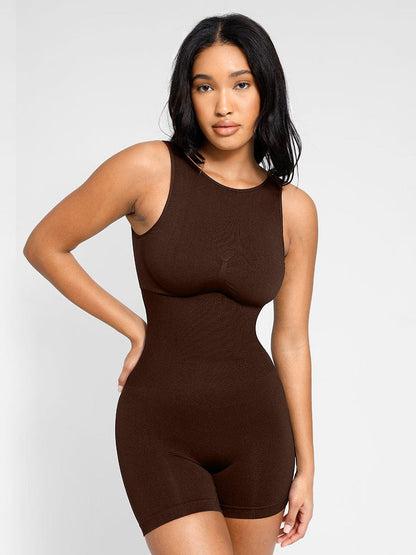 Round Neck Seamless Sexy U Back Shape Shapewear with Removable Cups